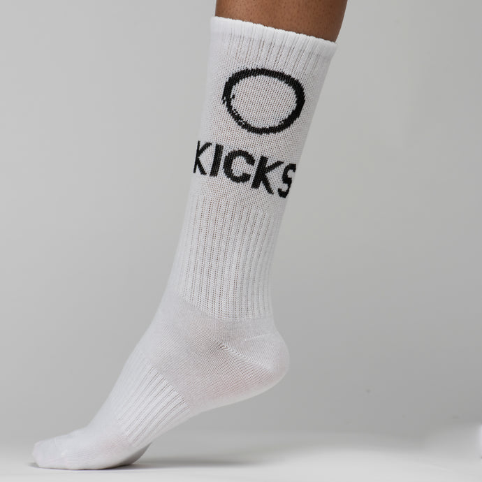KICKS INNER CIRCLE SUPER WHITE SOCKS- LIMITED EDITION - Kicks Sportswear